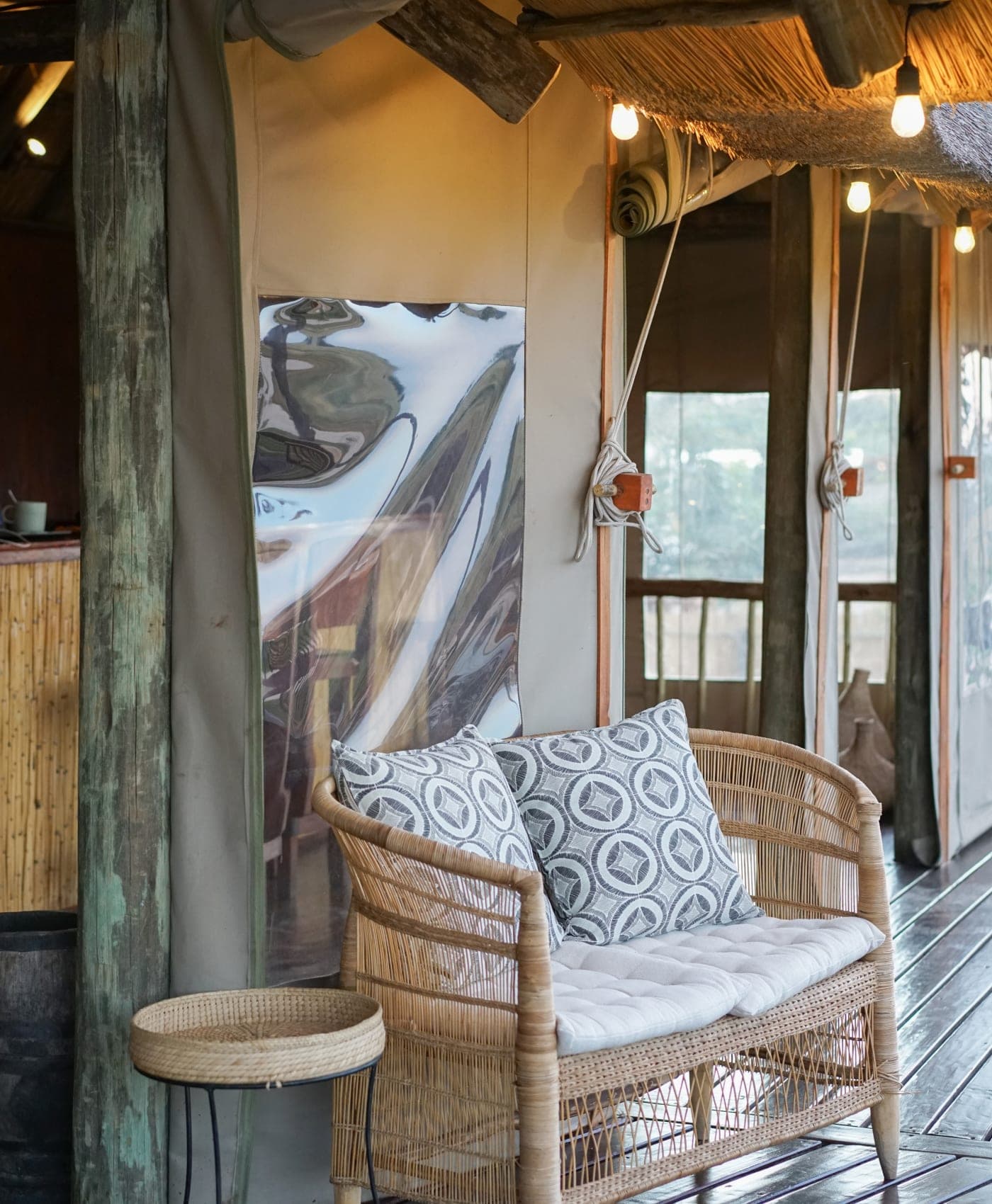 Bench by the main area