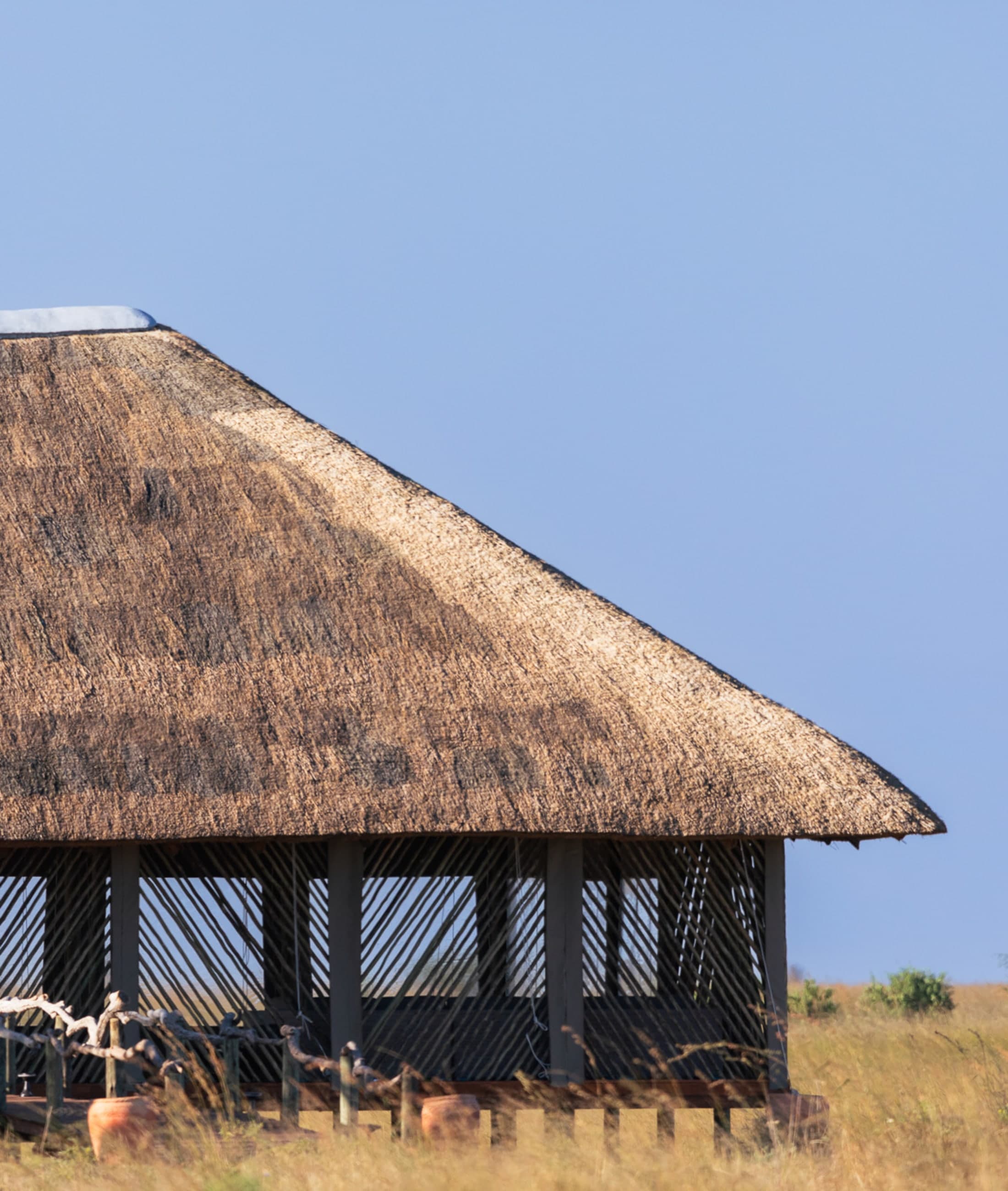 The yoga shala facing the open plains