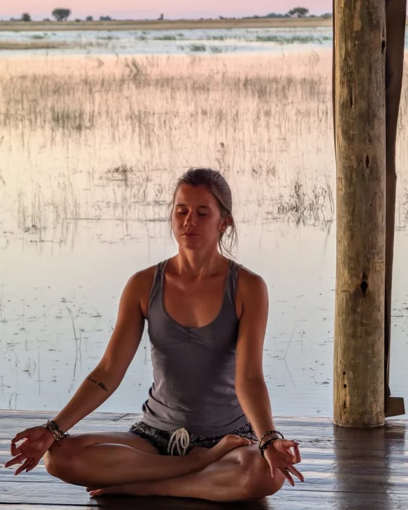 Morgane Nyfeler pratique à Munga Plains